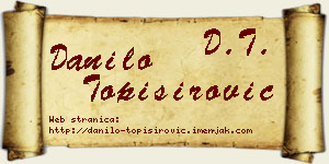 Danilo Topisirović vizit kartica